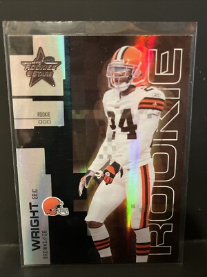 2007 Leaf Rookies & Stars Rookie Black #142 Eric Wright /10 Cleveland Browns RC
