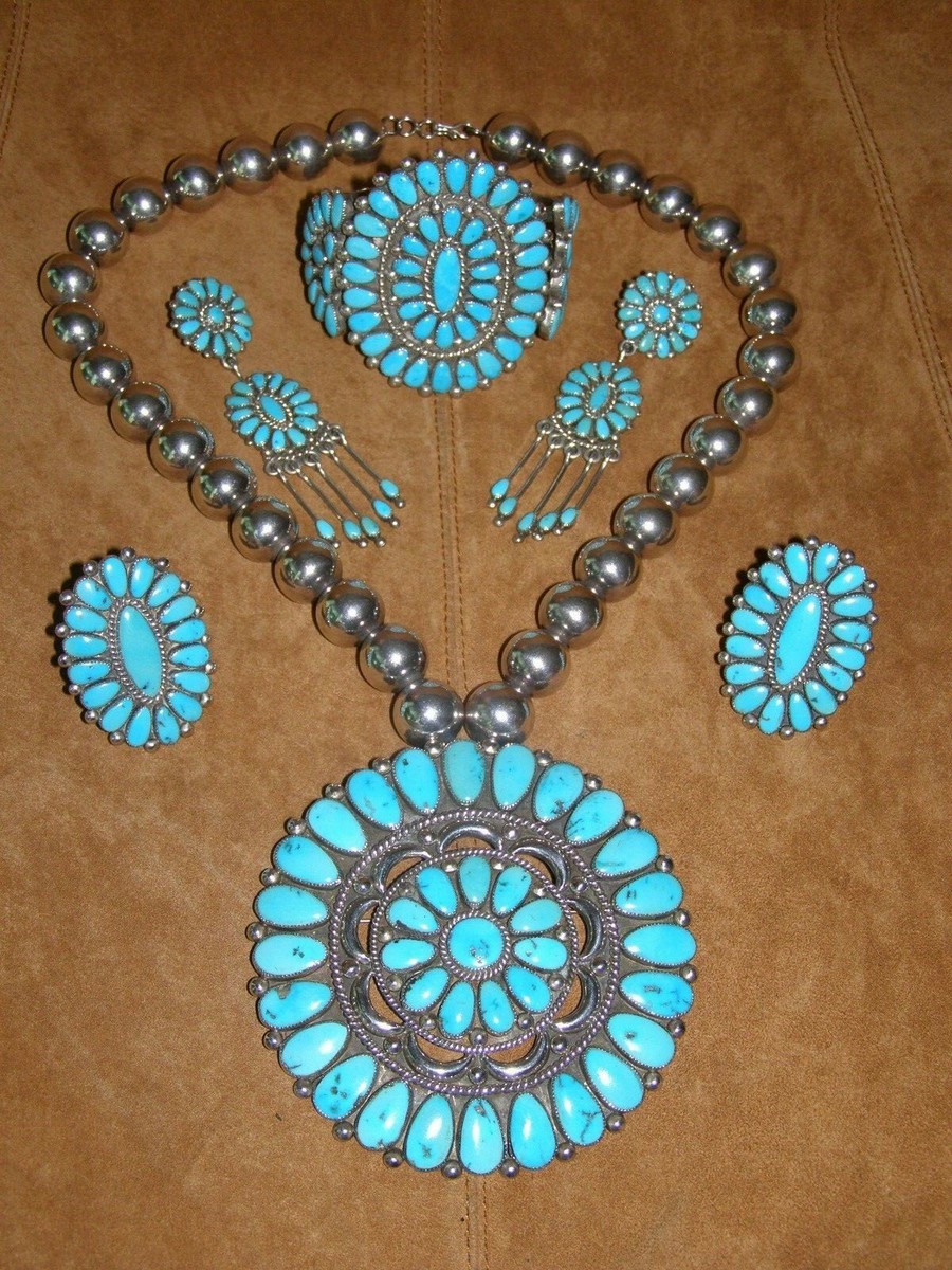 ALICE QUAM-Zuni-SIX Piece SET---- Sterling Silver and SELECT