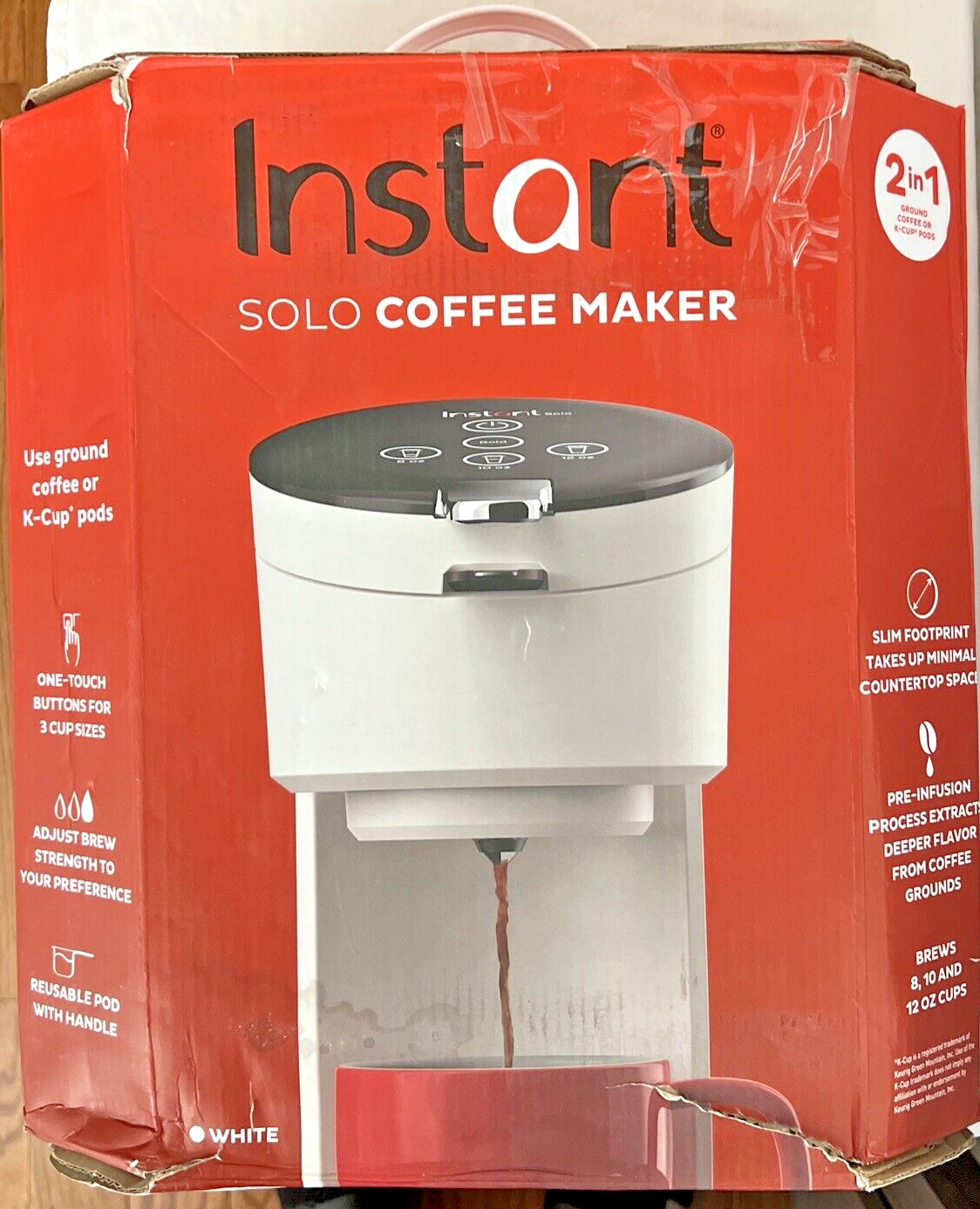 Instant Pot Solo 2-in-1 Single Serve Coffee Maker WHITE (PARTS)-image