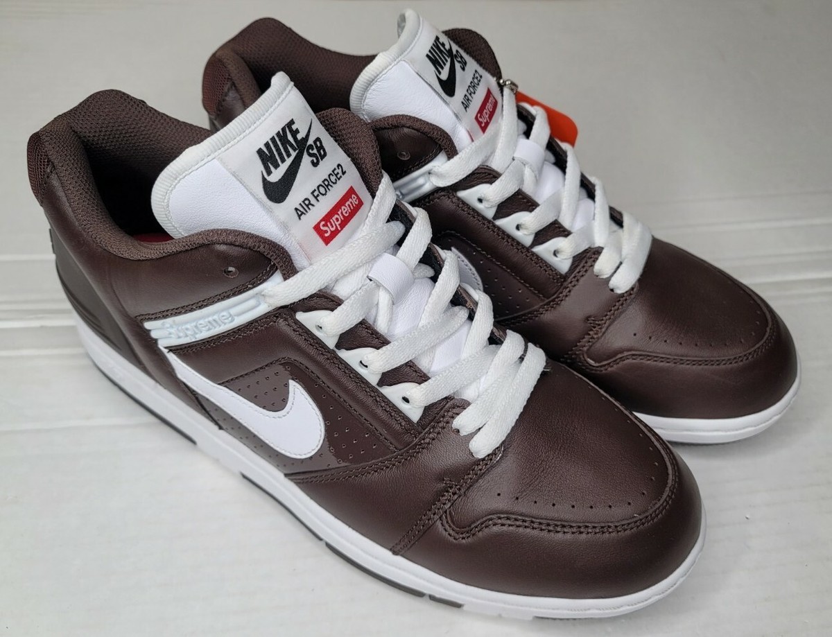 Nike Supreme SB AF2 Low Baroque Brown Mens Size 9 AA0871-212 Nike Supreme SB AF2 Low Baroque Brown Mens Size 9 AA0871-212