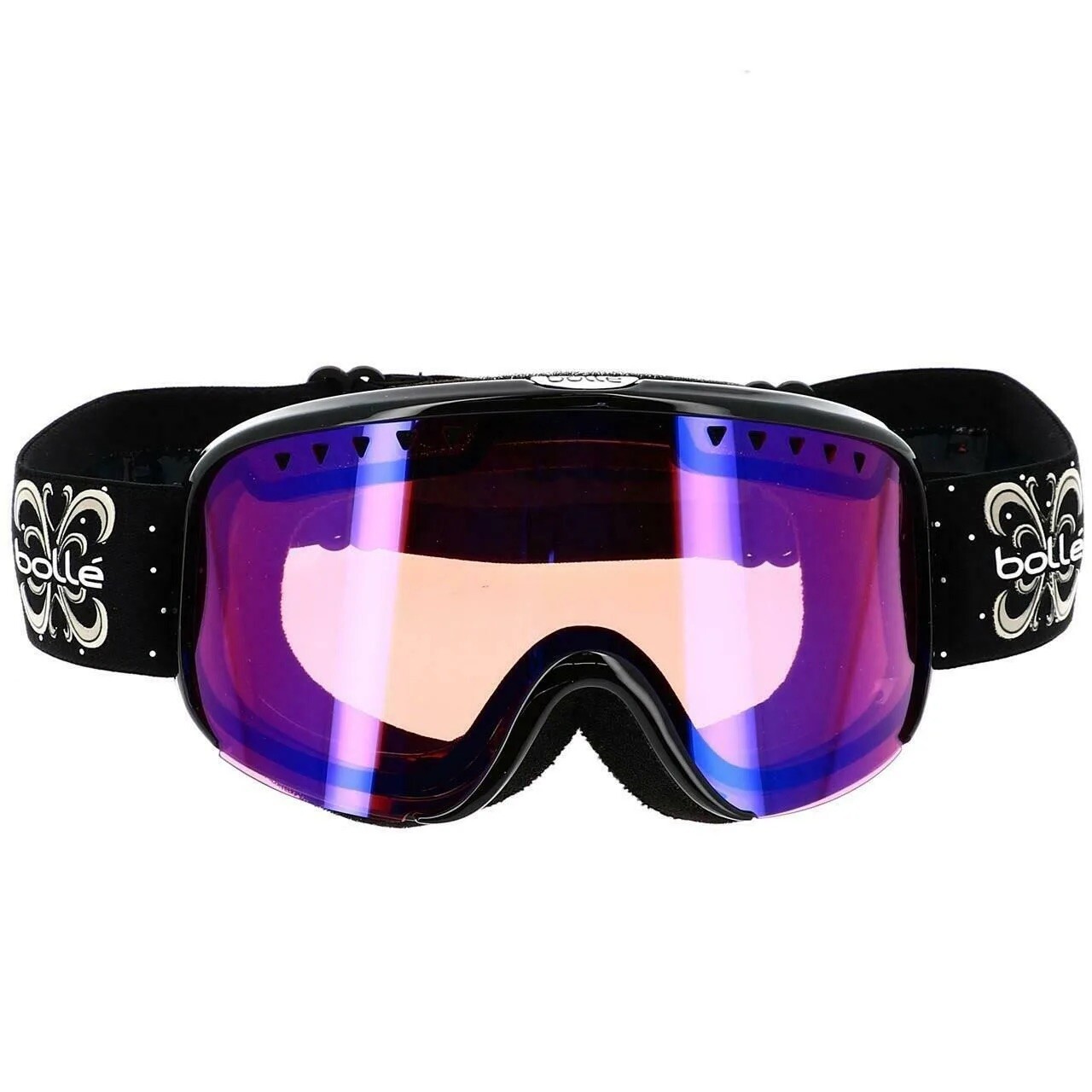 Bolle Womens Scarlett Ski Goggles Shiny Black Night Modulator