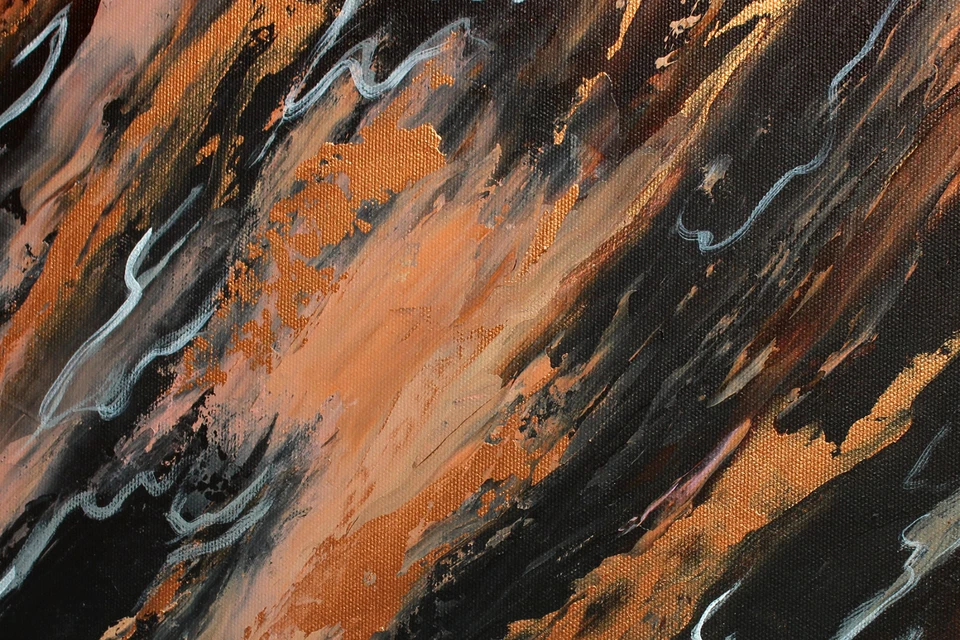 NOVAARTE Abstrakte Malerei Acryl Bild Gemälde Gold Kunst Modern XXL Art ORIGINAL - Bild 2 von 4