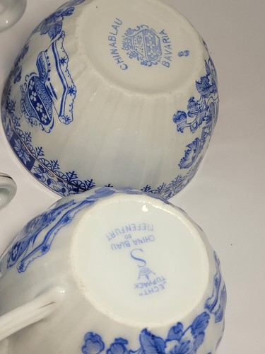 China Blau Lot of 4 Tea cups Porcelain, Tiefenfurt, Bavaria, tillowitz, Seltmann - Picture 6 of 7