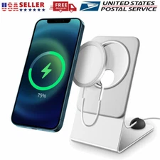 iPhone 12 13 14 15 Pro Max Magsafe Magnetic Wireless Charger Station Stand Mount
