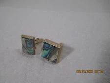 Cufflinks By Swank ~ Gold Plated and Abalone' Shell Accent