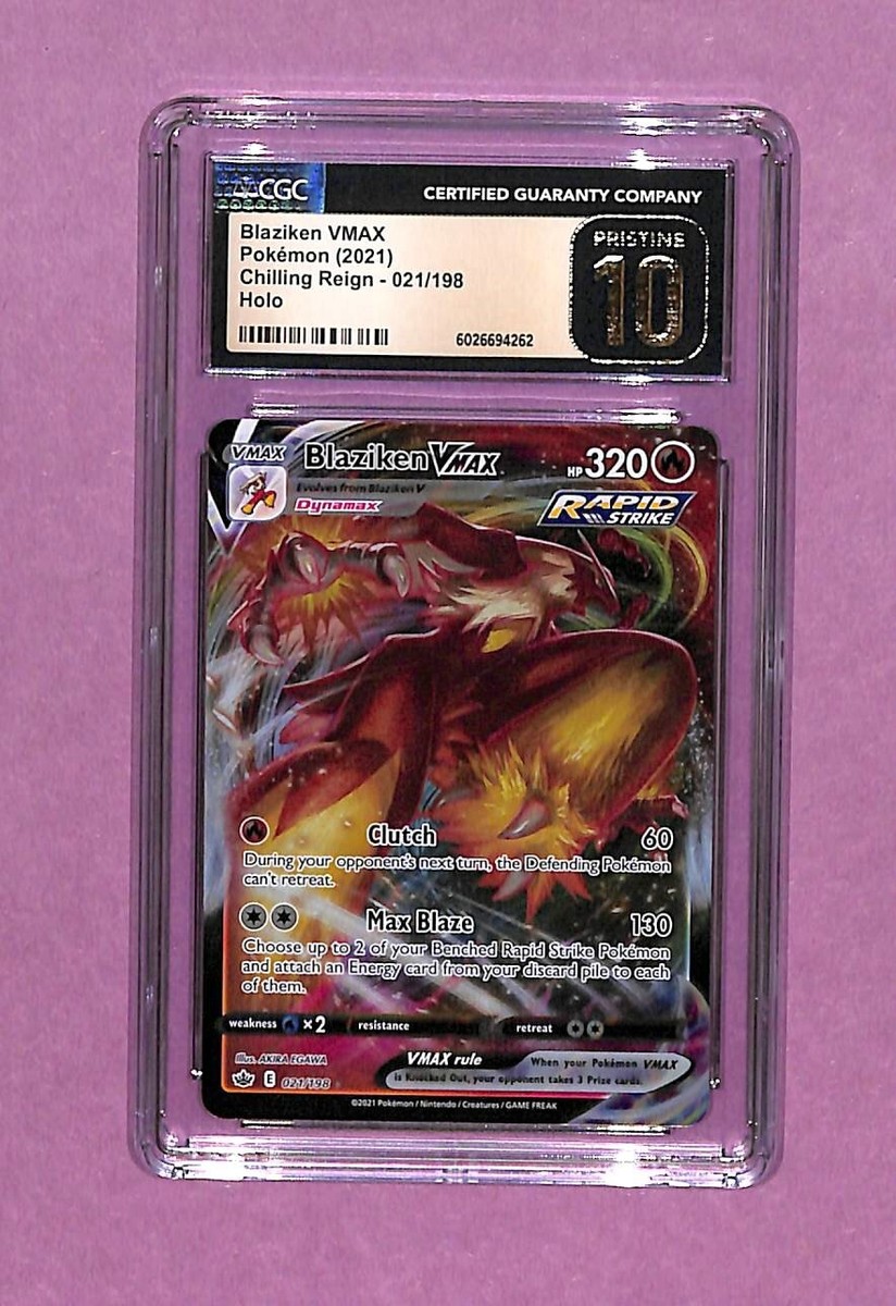 CGC Pristine 10 Blaziken VMAX 021/198 Swsh06: Sword & Shield