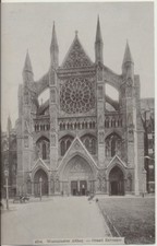 ALBUMEN PHOTO OF WESTMINSTER ABBEY GRAND ENTRANCE   PEOPLE