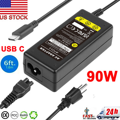 Lot USB C Type C for HP Chromebook Lenovo Acer Asus Samsung Power Laptop Charger