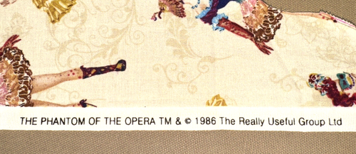 1986 Phantom of the Opera Quilting Treasures Dancers Cotton Fabric BT Half Y #5 - Picture 8 of 8
