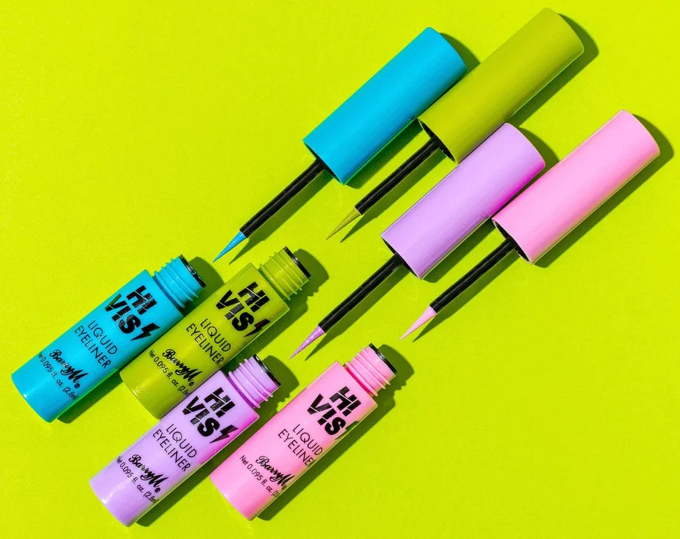 Delineador de ojos líquido de neón BARRY M Hi Vis - Delineador intenso de larga duración pigmentado vivo Foto 2 de 2