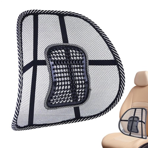 Lumbar Back Support Mesh Cushion With Massage Beads for Car Seat Office Chair