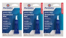 3  Permatex Medium Strength Medium Strength Threadlocker Blue Removable .20 oz