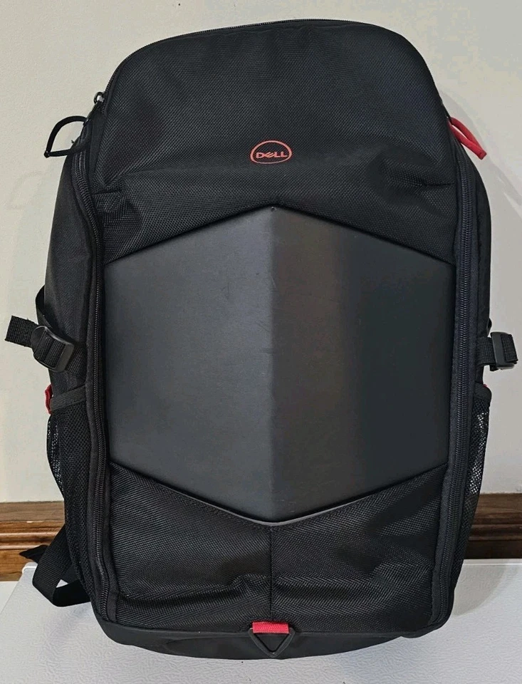 Mochila para jogos Dell 17" - Inclui capa de chuva - Preto / Vermelho - BOM! Perseguição - Imagem 3 de 4