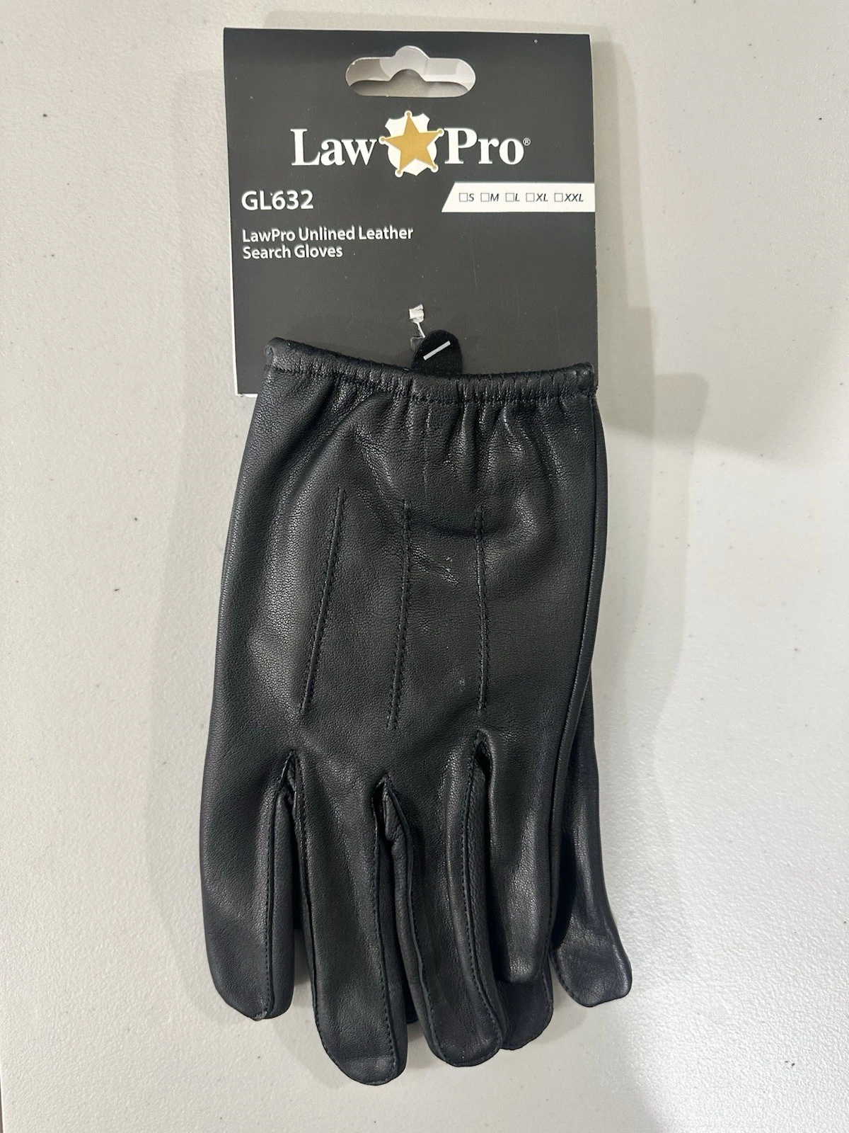 NEW LAW PRO GALLS - GL632 LawPro SOFT Leather Gloves SIZE LARGE water-resistant
