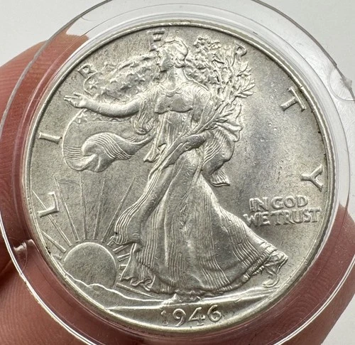 1946 Walking Liberty Silver Half Dollar MS+