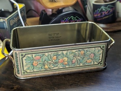 Pyrex Bread Pan Holder No. 213 with Fruit Pattern ~ Vintage Corning Glass Works 