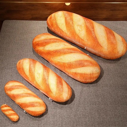 Französisches Brot Plüschkissen - Stofftier Lebensmittel Spielzeug Kissen Geschenk für Kinder - Bild 8 von 12