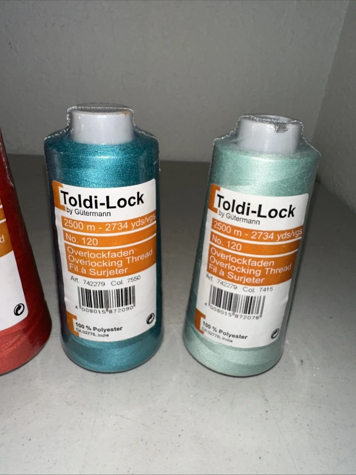 Toldi-lock By Germann Lot Of 4 Sewing Thread New - Image 2 of 3
