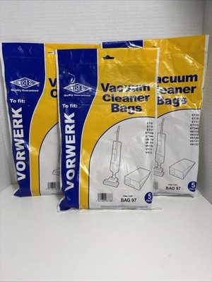 15 Vorwerk Vacuum Cleaner Paper Dust Bags To Fit VK120, VK121, VK122 & More New