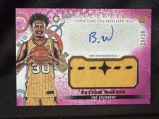 2022-23 Topps Inception OTE Bryson Warren /30 Pink Patch Auto • Texas A&M Signee