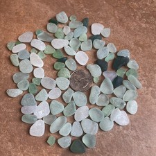 Authentic SURF TUMBLED Light Colored Sea Glass from Washington State USA
