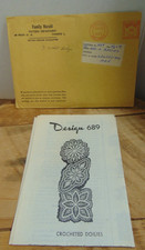 Crocheted Doilies Pattern to Crochet w/ Original Package Vtg 1965 Design 689