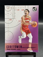 2022-23 Panini Donruss Trae Young Craftsmen Purple Press Proof #7