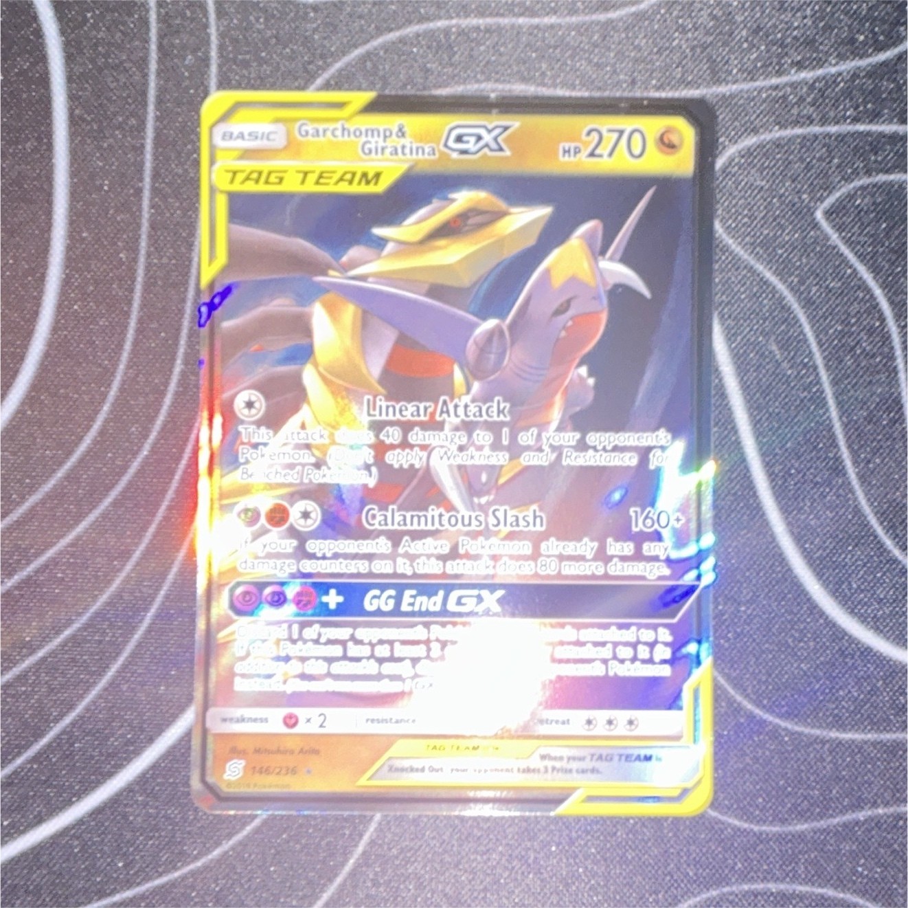 Pokemon Company Garchomp & Giratina GX 146/236 Unified Minds Holo UR 270HP EN