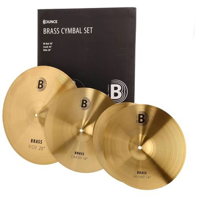 Becken-Set Bounce Brass Cymbal Set 3 Pcs. Becken Set NEU