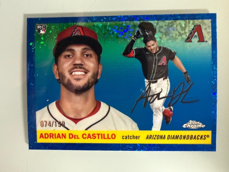 2025 Topps Chrome Platinum Adrian Del Castillo RC Blue Mini Diamond /199 Dbacks