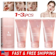1-3PCS Collagen Night Wrapping Mask Overnight Wrapping Peel Off Facial Mask 75ml
