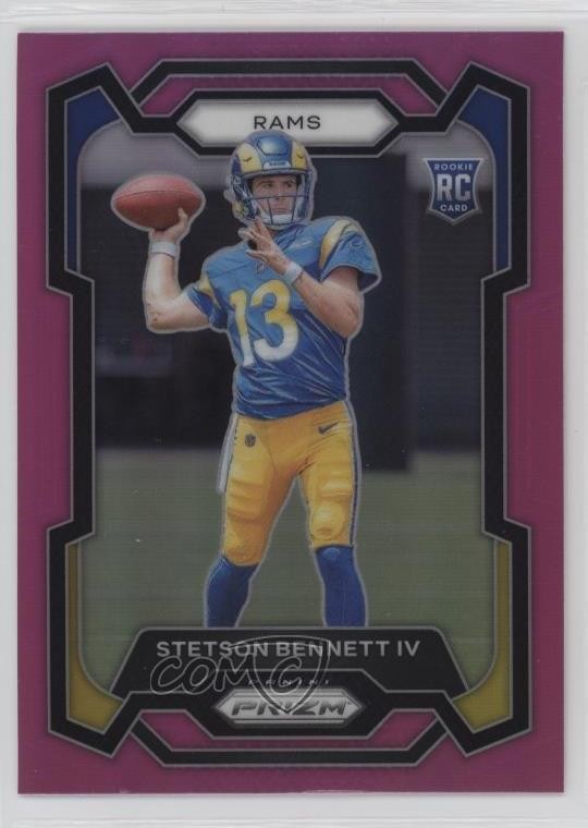 2023 Panini Prizm Rookies Pink Prizm Stetson Bennett IV #358 Rookie RC 6o3