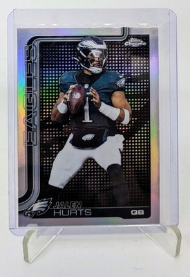 2025 Topps Chrome Jalen Hurts Lightboard Logo Refractor SSP #247 Eagles 