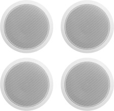 CCL6T 6" 70V Commercial Ceiling Speakers 4-Pack , White, High-Performance Audio