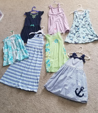 Lot of 7 Girls Size 6 Summer Dresses and Vest Top   Variety of Styles  Colors