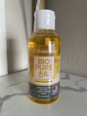 Honeyskin Bio Pure Oil 4 fl oz Natural Skin Care Scar & Stretch Mark Oil