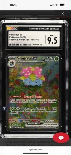Venusaur ex 198/165 Scarlet & Violet 151 SIR 2023 CGC 9.5 MINT+