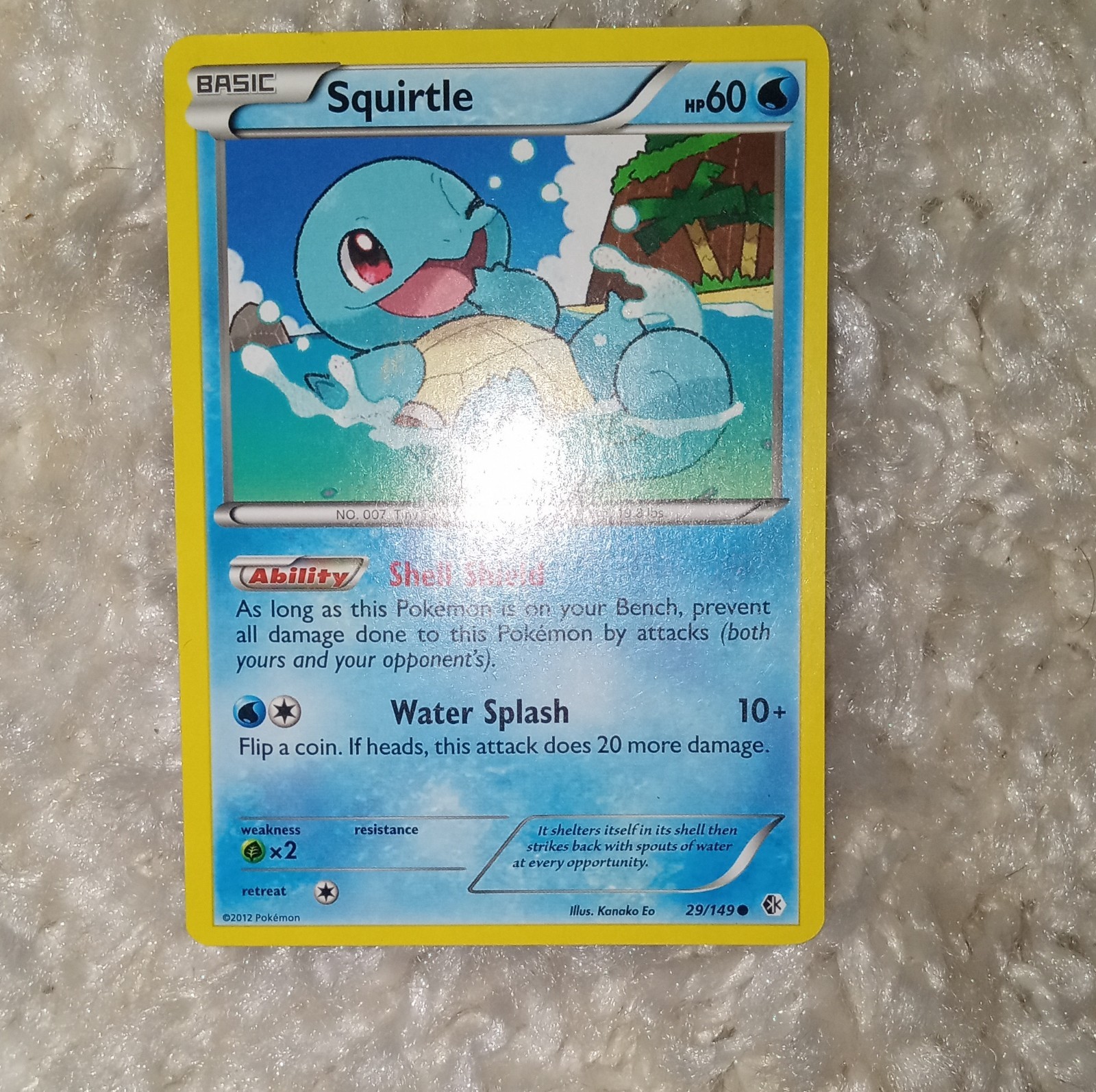 Pokémon Squirtle 29/149 Boundaries Crossed Regular Common Basic Card 2012