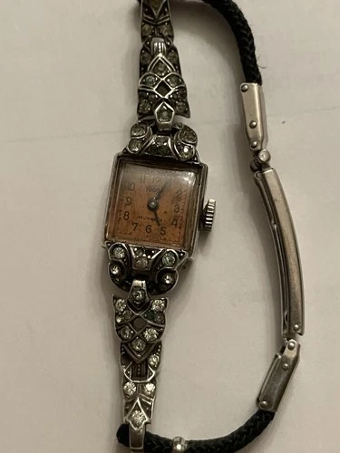 Vintage Rolex Tudor Sterling Silver Watch Lady’s W/12 K GF Bracelet