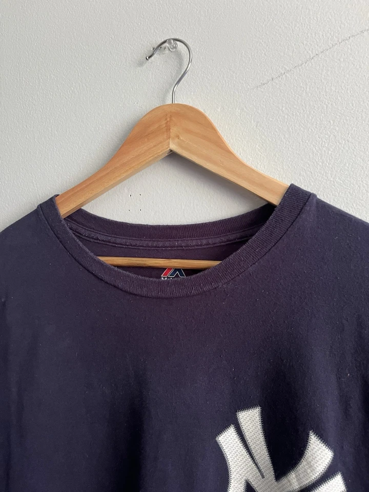 Винтажная синяя мужская футболка New York Yankees Majestic Jacoby Ellsbury No22 размер XL - Изображение 3 из 4