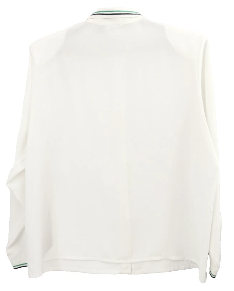 Blusa para mujer KORET 100 % poliéster manga larga bordada botón blanca 18 PLUS Foto 2 de 4