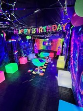 HIRE Inflatable Nightclub 6x3 Uv Party Tent rave Cave Glow In Dark Gazebo Neon