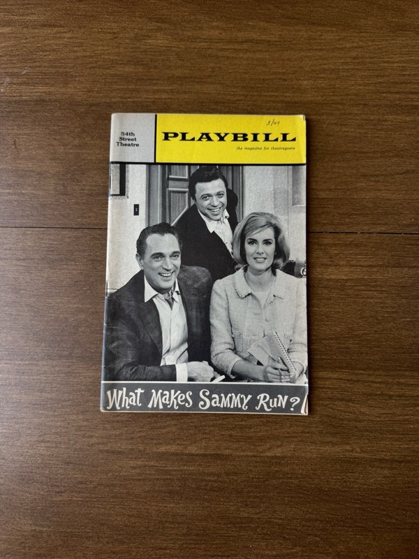 VINTAGE PLAYBILL WHAT MAKES SAMMY RUN? STARRING LAWRENCE, HOWES, & ALDA 1964