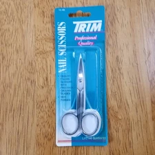 Vintage Trim Nail Scissors Hot Forged Curved Blades 10-4B Bassett Co. (B)