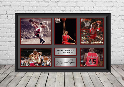 Michael Jordan Chicago Bulls NBA signed Foto handsigniert Poster Memorabilia