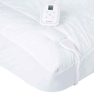 Brookstone Quilted Comfort Electric Heated Mattress Pad King Ebay