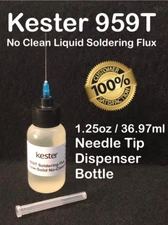 36.97ml / 1.25oz KESTER 959T NO CLEAN LIQUID FLUX NEEDLE FOR REFLOW SOLDERING