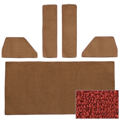 1948-52 Ford F1, F2, F3, F4 Die-cut Rear Accessory Set Loop Carpet! - Picture 36 of 41