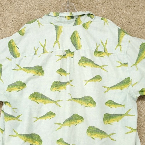 Columbia Sportswear River Lodge Shirt Size XXL Cotton Rayon Blend Dolphin Fish - Picture 9 of 12