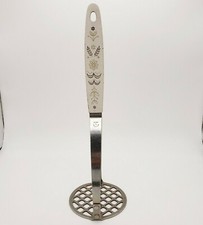 Flint Arrowhead Potato Masher Wheat Pattern Handle Vintage Kitchen Utensil MCM